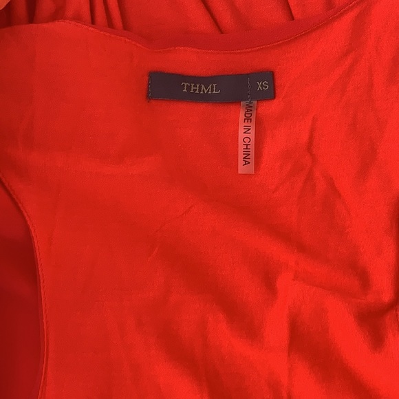 ⭐️ Bogo ⭐️ 🍓 THML coral red sz XS mini stretch dress - Picture 9 of 11